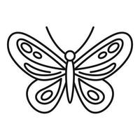 Tropical butterfly icon, outline style vector