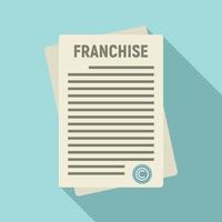 Franchise documentation icon, flat style vector