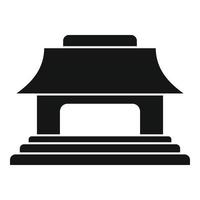 Japanese traditional house icon, simple style vector