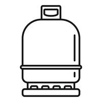 Gas cylinder compressed icon, outline style vector