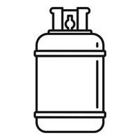 icono de botella de cilindro de gas, estilo de esquema vector