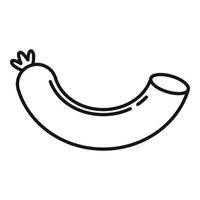 Hot sausage icon, outline style vector
