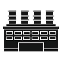 Industry recycle factory icon, simple style vector