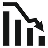 Regression price icon, simple style vector