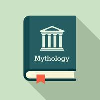 Mythology book icon, flat style vector