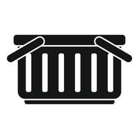 Eshop basket icon, simple style vector