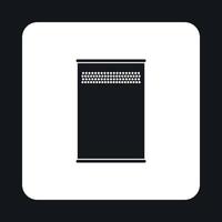 Trash icon, simple style vector