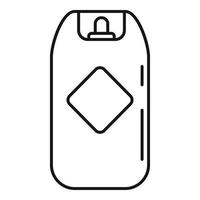 Gas cylinder icon, outline style vector