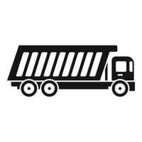 Tipper hopper icon, simple style vector