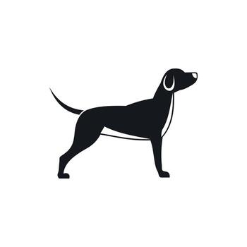 icono de perro, estilo simple vector
