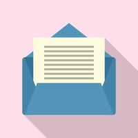 Office manager mail icon, flat style vector