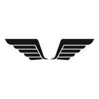 Wings nature icon, simple style vector