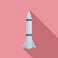 Missile icon, flat style vector