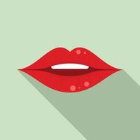 Female kiss icon, flat style vector