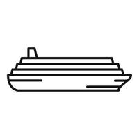 icono de crucero flotante, estilo de contorno vector