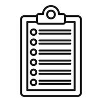 Library do list icon, outline style vector