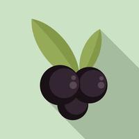 Blackcurrant icon, flat style vector