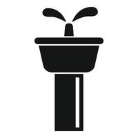 Drinking fountain icon, simple style vector