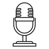 Tv studio microphone icon, outline style vector