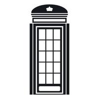 Phone booth icon, simple style vector