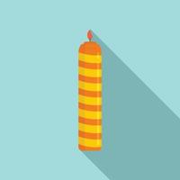 Design birthday candle icon, flat style vector