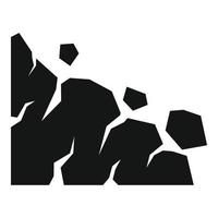 Building landslide icon, simple style vector