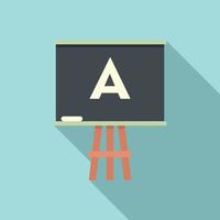 Foreign language board study icon, flat style vector