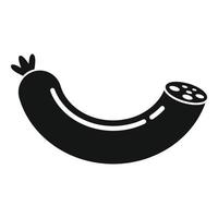 Market sausage icon, simple style vector