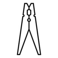 Album clothes pin icon, outline style vector