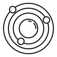 Atom gravity icon, outline style vector