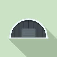 Storage hangar icon, flat style vector