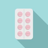 Pill pharmacy icon, flat style vector