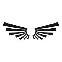 Decorative wings icon, simple style vector