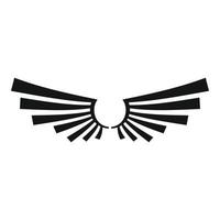 Decorative wings icon, simple style vector