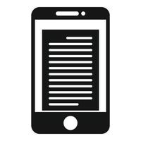 Smartphone summary icon, simple style vector