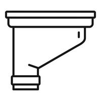 Gutter icon, outline style vector