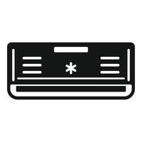 Cold air conditioner icon, simple style vector