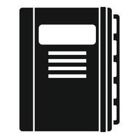icono de estimador de cuaderno, estilo simple vector