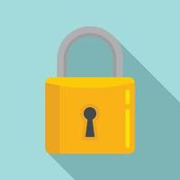 Home padlock icon, flat style vector