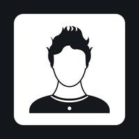 Male avatar icon, simple style vector