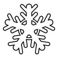 Cold snowflake icon, outline style vector