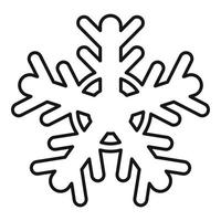 Cold snowflake icon, outline style vector