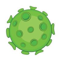 Bacteria or virus icon, cartoon style