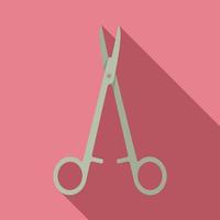 Dentist forceps icon, flat style vector