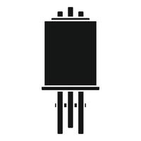Gallery easel icon, simple style vector