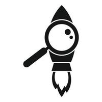 Rocket exploration icon, simple style vector