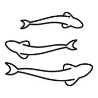 Fish farm culture icon, outline style vector