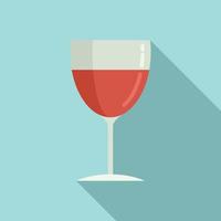 Drink wine glass icon, flat style vector