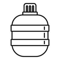 Safari hunting water flask icon, outline style vector