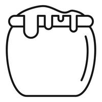 Honey jar icon, outline style vector